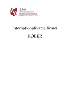 Internaționalizarea firmei Kober - Pagina 1