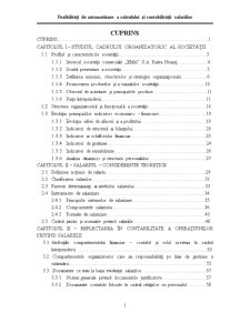 Posibilitati de Automatizare a Calculului si Contabilitatii Salariilor - Ema SA Piatra Neamt - Pagina 1
