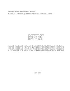 Politici Economice Europene - Pagina 1