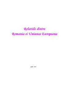 Relațiile dintre România și Uniunea Europeană - Pagina 1