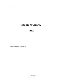 BRD - Studiu Aplicativ - Pagina 1