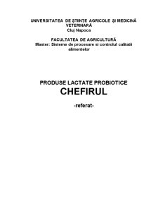 Produse Lactate Probiotice - Chefirul - Pagina 1