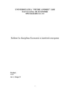 Politica europeană privind protecția mediului înconjurător și aderarea României la UE - Pagina 1
