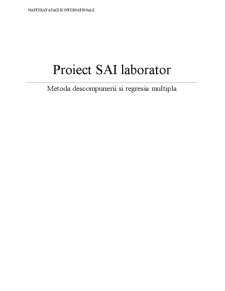 Proiect SAI laborator - metoda descompunerii și regresia multiplă - Pagina 1