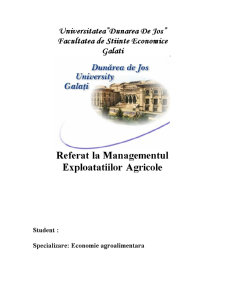 Managementul exploatațiilor agricole - Pagina 1