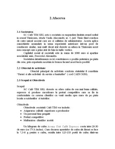 Plan de Afaceri - SC Cafe TIM SRL - Pagina 4