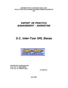 Proiect de practică SC Inter-Tour SRL Bacău - Pagina 1