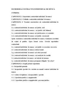 Încheierea contractului individual de muncă - Pagina 1