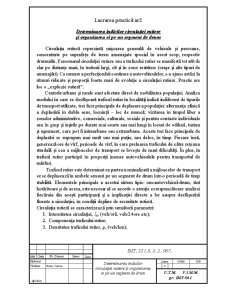 Determinarea Indicilor Circulației Rutiere și Organizarea ei pe un Segment de Drum - Pagina 1