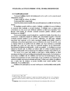 Sancțiunile de drept civil material - nulitatea și inexistența - Pagina 3