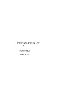 Libertățile publice în România - Pagina 1