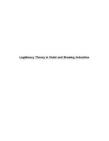 Legitimacy Theory în Hotel and Brewery Industries - Pagina 1