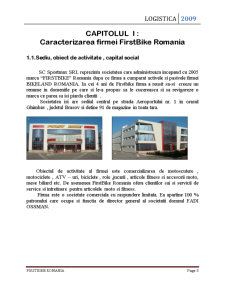 Analiza activității logistice la firma Firstbike România - Pagina 3