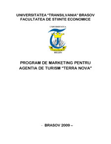 Program de marketing pentru agenția de turism Terra Nova - Pagina 1