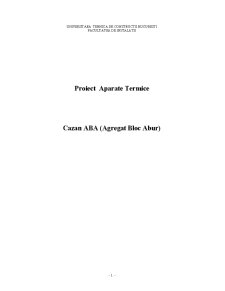 Aparate termice - agregat bloc abur - Pagina 1