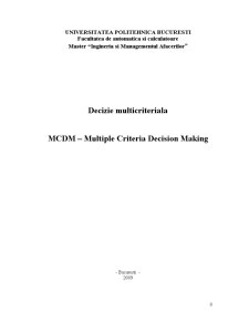 Metode de Decizie Multicriteriala - Pagina 1