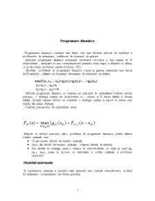 Programarea dinamică - Pagina 1
