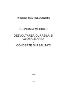 Economia mediului - dezvoltarea durabilă și globalizarea - concepte și realități - Pagina 1