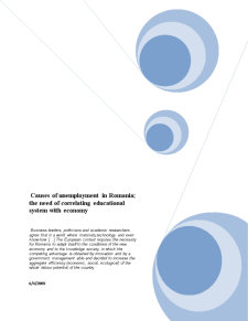 Causes of unemployment in Romania - the need of correlating educational system with economy - Pagina 1