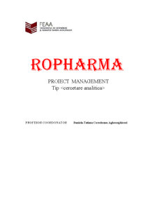 Cercetare Analitica Ropharma - Pagina 1