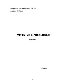 Vitamine Liposolubile - Pagina 1