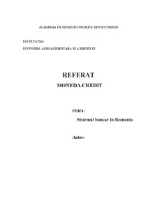Sistemul Bancar în România - Pagina 1
