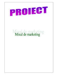Mixul de Marketing - Pagina 1