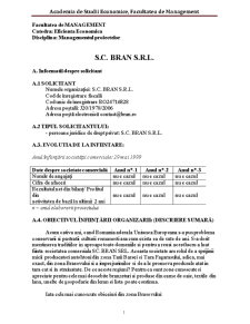 Managementul Proiectelor - SC Bran SRL - Pagina 1