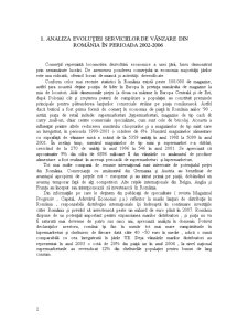 Analiza Evolutiei Serviciilor de Vanzare in Romania - Pagina 1