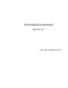 Informatică Economică - Pagina 1