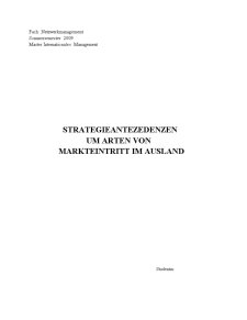 Managementul rețelelor - strategii de întrare pe piața internațională - Pagina 1