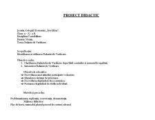 Proiect didactic - balanța de verificare - Pagina 1