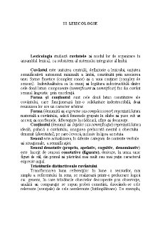 Lexicologie - Pagina 1