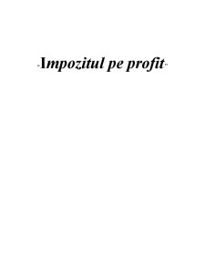 Impozit pe Profit - Pagina 1