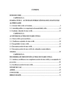 Actele de Stare Civilă în Legislația Românească - Pagina 1
