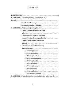 Modificări Fiziologice la Porumb Produse de Excesul de Substanțe Nutritive - Pagina 4