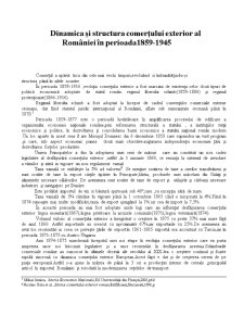 Dinamica și structura comerțului exterior al României în perioada 1859-1914 - Pagina 1