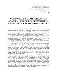 Contactarea partenerilor de afaceri, negocierea și încheierea unor contracte de import-export - Pagina 2