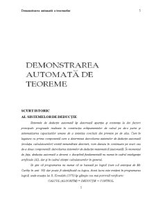 Demonstrarea Automată a Teoremelor - Pagina 5