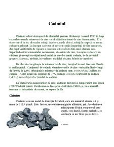 Cadmiul - Pagina 1