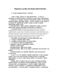 Raportul Juridic de Drept Administrativ - Pagina 1