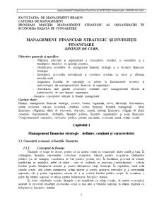 Management Financiar Strategic și Investiții Financiare - Pagina 1