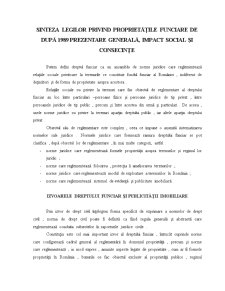 Sinteza legilor privind proprietățile funciare de după 1989 - prezentare generală, impact social și consecințe - Pagina 2