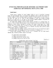 Evoluția Principalelor Resurse ale Producției Agricole din România după Anul 1989 - Pagina 2