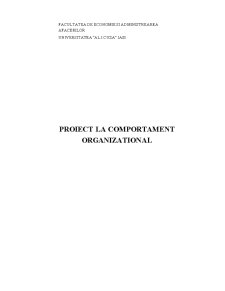 Comportament organizațional - Dedeman - Pagina 1