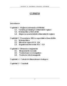 Sistem de reglare automată a raportului a două debite - Pagina 2