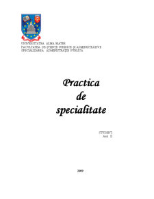 Practică de specialitate - administrație publică - Pagina 1