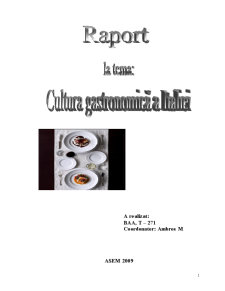 Cultura gastronomică a Italiei - Pagina 1