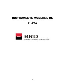 Instrumente moderne de plată la BRD - Pagina 1
