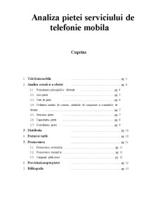 Analiza pieței serviciului de telefonie mobilă - Pagina 1